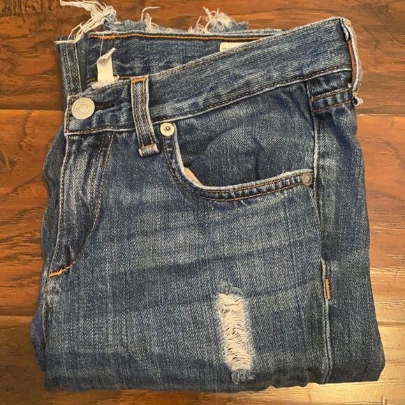 Rag & Bone Distressed Blue Denim Ripped Boyfriend Jeans Casual Contemporary - Picture 1 of 14